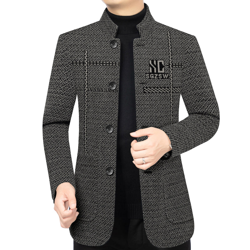 ❄️Winter Special Sale🔥Men's Velvet Warm Suit Jacket🧥