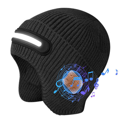Rechargeable Bluetooth Beanie Hat with Light