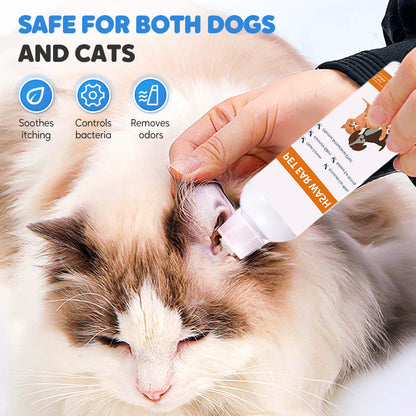 🐾 BUY 2 GET 1 FREE! ✨ Pet Ear Cleaner - Gentle Formula with Soothing Aloe for Dogs & Cats, Prevents Infections & Odor 🌿👂