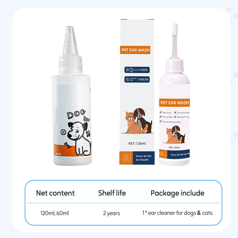 🐾 KOOP 2, KRIJG 1 GRATIS! ✨ Oorreiniger voor huisdieren - Milde formule met verzachtende aloë vera voor honden en katten, voorkomt infecties en geurtjes. 🌿👂