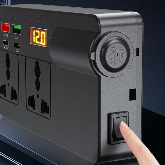 ⚡🔋Portable Car Inverter 12V/24V to 220V with Digital Display