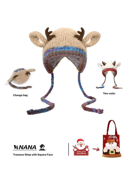 🎁🎄Ziemassvētku izpārdošana ar 49% atlaidi! 🦌Oriģināla dizaina svētku Ziemassvētku ragu cepure🧶