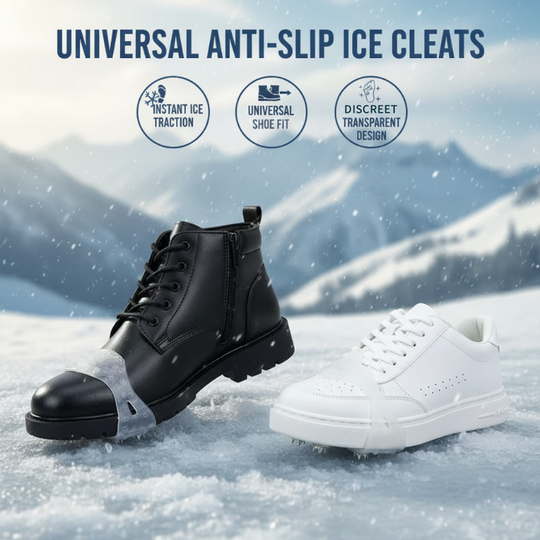Invisible Anti-Slip 5-Spike Ice Cleats Stay Protected, No More Falls!