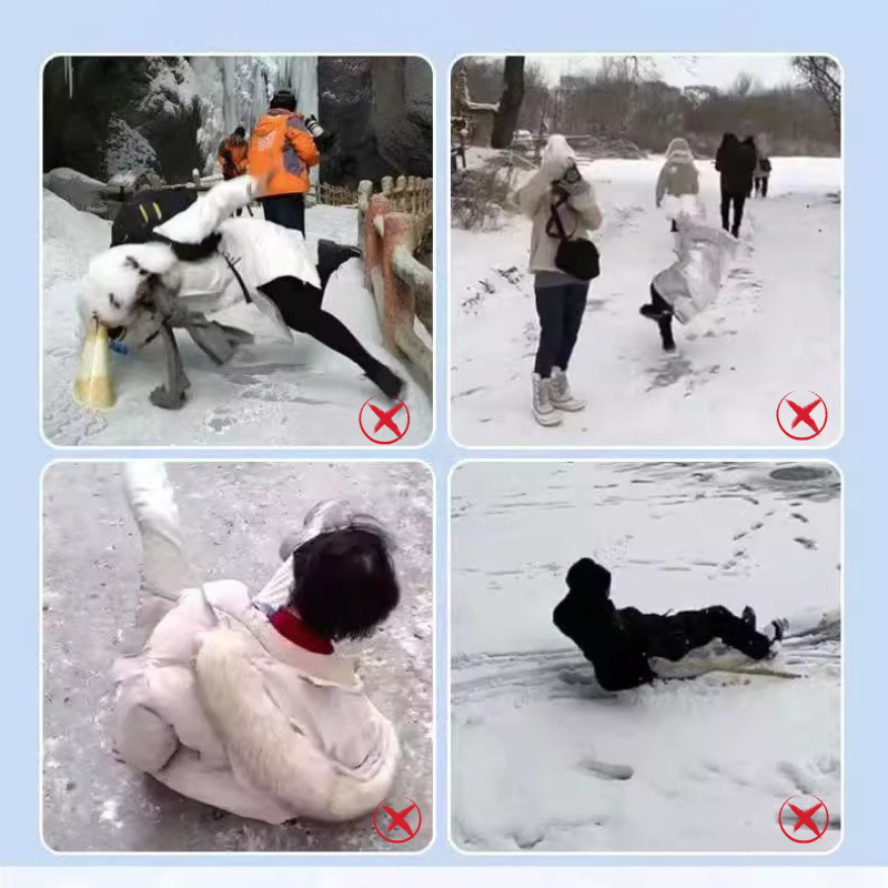 Invisible Anti-Slip 5-Spike Ice Cleats Stay Protected, No More Falls!