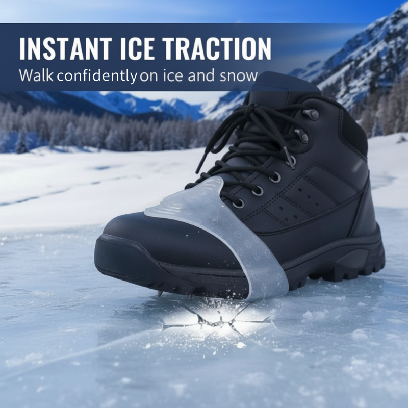 Invisible Anti-Slip 5-Spike Ice Cleats Stay Protected, No More Falls!