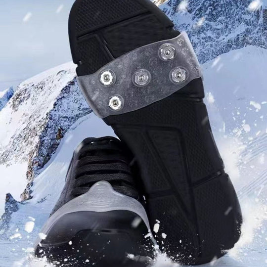 Invisible Anti-Slip 5-Spike Ice Cleats Stay Protected, No More Falls!
