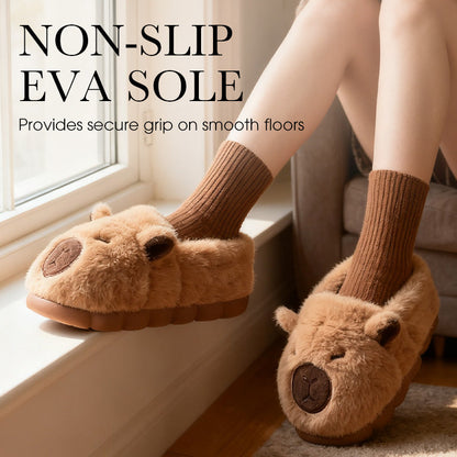 Warm Indoor Non-Slip Capybara Slippers