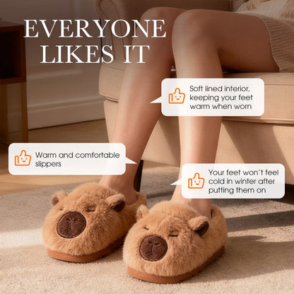 Warm Indoor Non-Slip Capybara Slippers