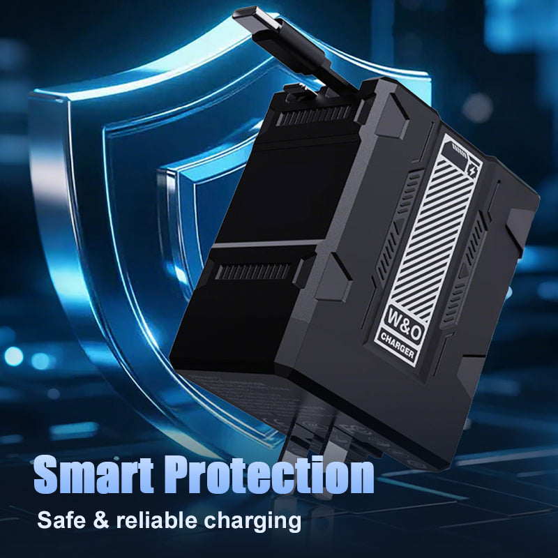 120W Retractable Fast Charger Cube