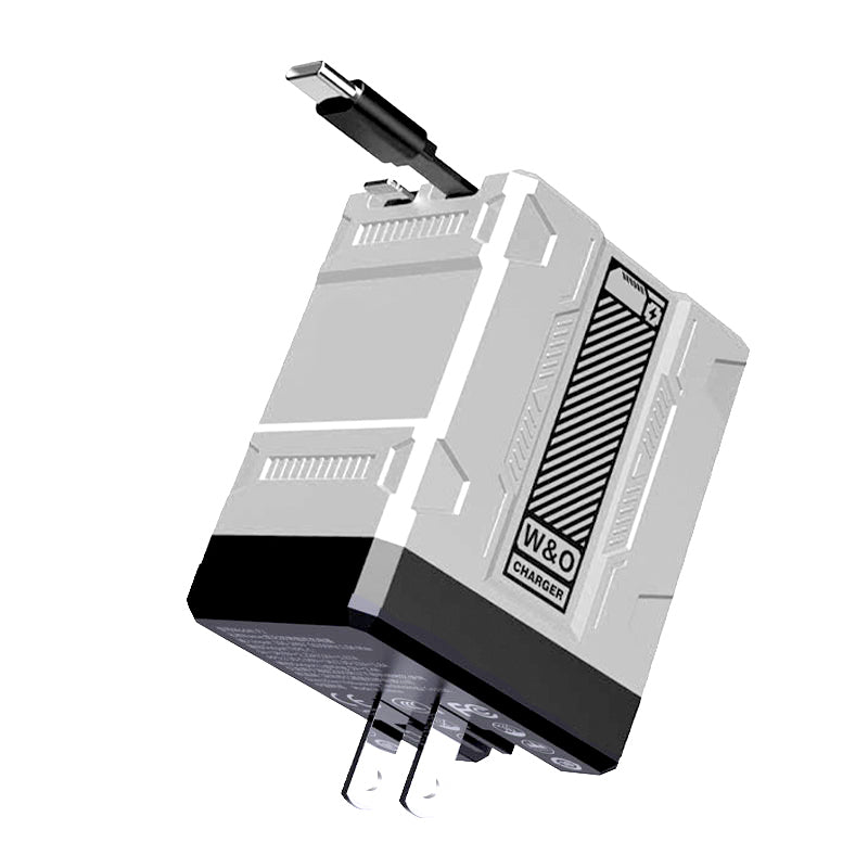 120W Retractable Fast Charger Cube