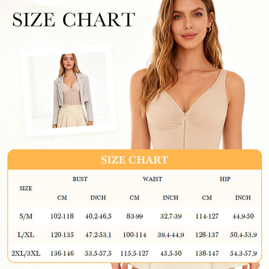 💐60% OFF 👗Women's Zip-Up Tummy Control Bodysuit – Ultra Stretch Breathable Mesh, Comfort Fit