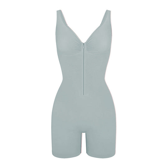 💐60% OFF 👗Women's Zip-Up Tummy Control Bodysuit – Ultra Stretch Breathable Mesh, Comfort Fit