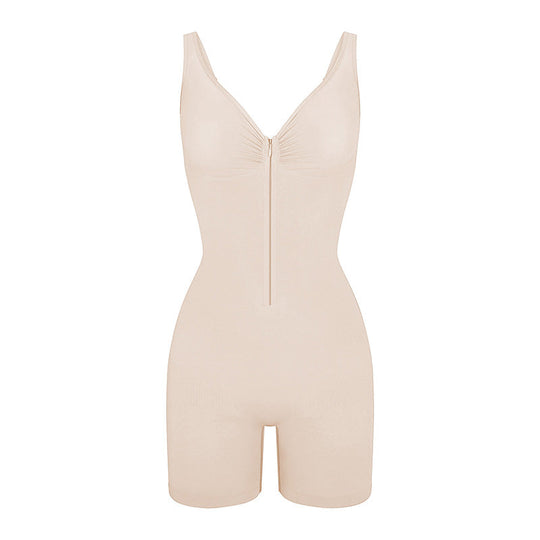 💐60% OFF 👗Women's Zip-Up Tummy Control Bodysuit – Ultra Stretch Breathable Mesh, Comfort Fit
