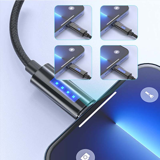 Cabo de dados de carregamento rápido com desligamento automático