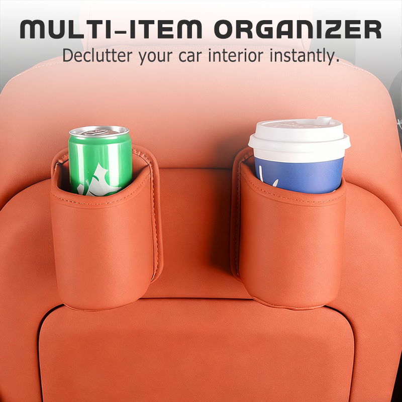 🚗 66% OFF! 🧺Leather Car Door Cup Holder – Wide‑mouth opening, easy reach for drinks & phone. Clip‑on secure fit. PU leather, tough & stylish. 🛡️✨