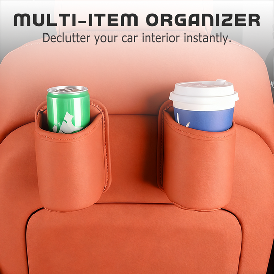 🚗 66% OFF! 🧺Leather Car Door Cup Holder – Wide‑mouth opening, easy reach for drinks & phone. Clip‑on secure fit. PU leather, tough & stylish. 🛡️✨