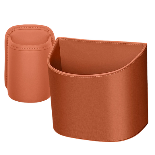 🚗 66% OFF! 🧺Leather Car Door Cup Holder – Wide‑mouth opening, easy reach for drinks & phone. Clip‑on secure fit. PU leather, tough & stylish. 🛡️✨
