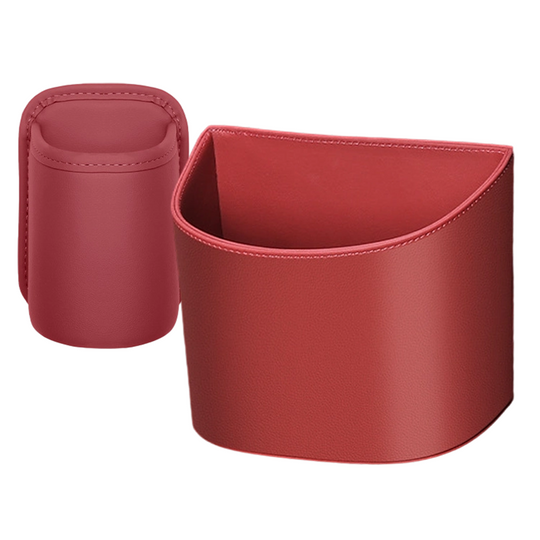 🚗 66% OFF! 🧺Leather Car Door Cup Holder – Wide‑mouth opening, easy reach for drinks & phone. Clip‑on secure fit. PU leather, tough & stylish. 🛡️✨
