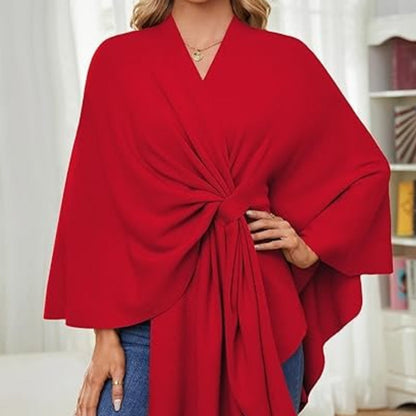 🔥Elegant Shawl Wraps Soft Open Front Poncho Sweater