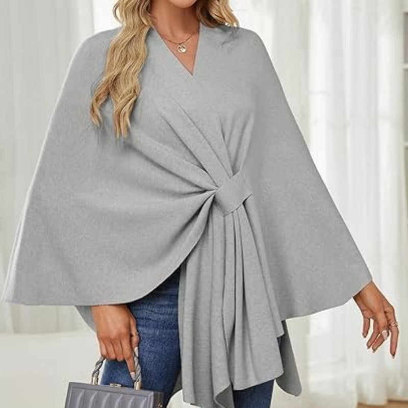 🔥Elegant Shawl Wraps Soft Open Front Poncho Sweater