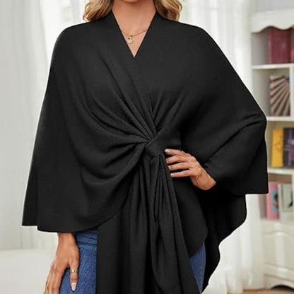 🔥Elegant Shawl Wraps Soft Open Front Poncho Sweater