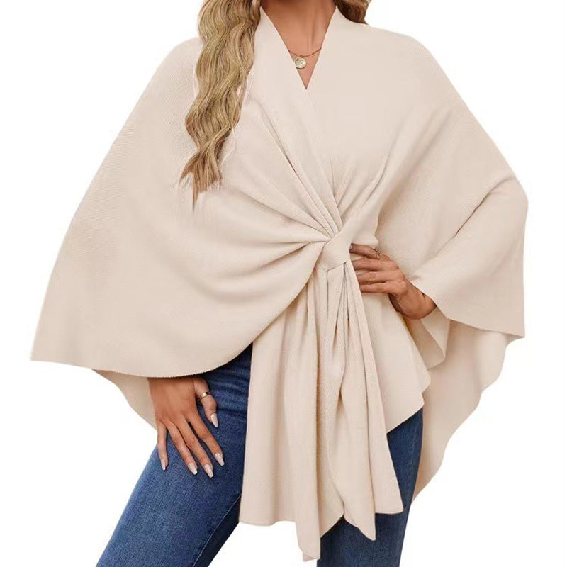 🔥Elegant Shawl Wraps Soft Open Front Poncho Sweater