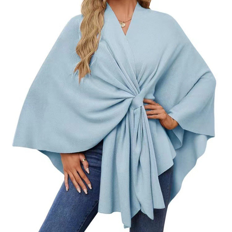🔥Elegant Shawl Wraps Soft Open Front Poncho Sweater