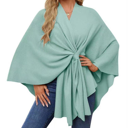 🔥Elegant Shawl Wraps Soft Open Front Poncho Sweater