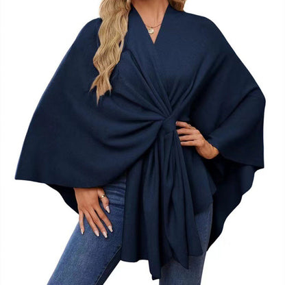 🔥Elegant Shawl Wraps Soft Open Front Poncho Sweater