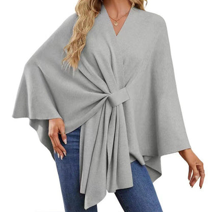 🔥Elegant Shawl Wraps Soft Open Front Poncho Sweater