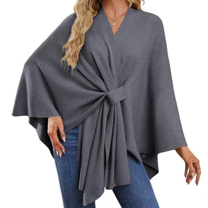 🔥Elegant Shawl Wraps Soft Open Front Poncho Sweater