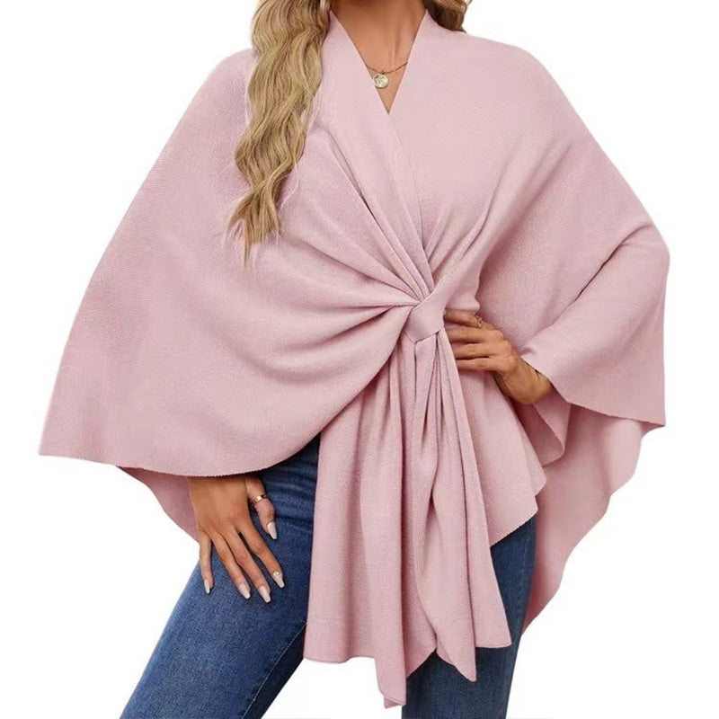 🔥Elegant Shawl Wraps Soft Open Front Poncho Sweater