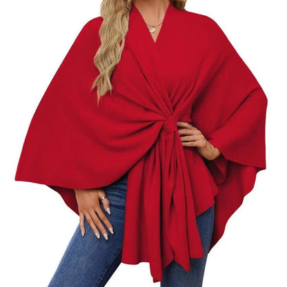 🔥Elegant Shawl Wraps Soft Open Front Poncho Sweater