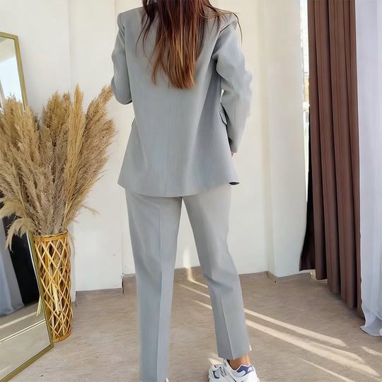 Women's Classic Blazer & Pants 2-Piece Set