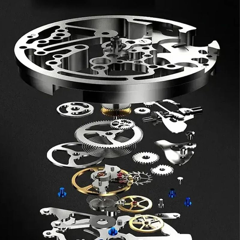 ⌚Ograniczona czasowo oferta - 50% zniżki! 🔥Męski wodoodporny zegarek mechaniczny z mechanizmem Roman Skeleton