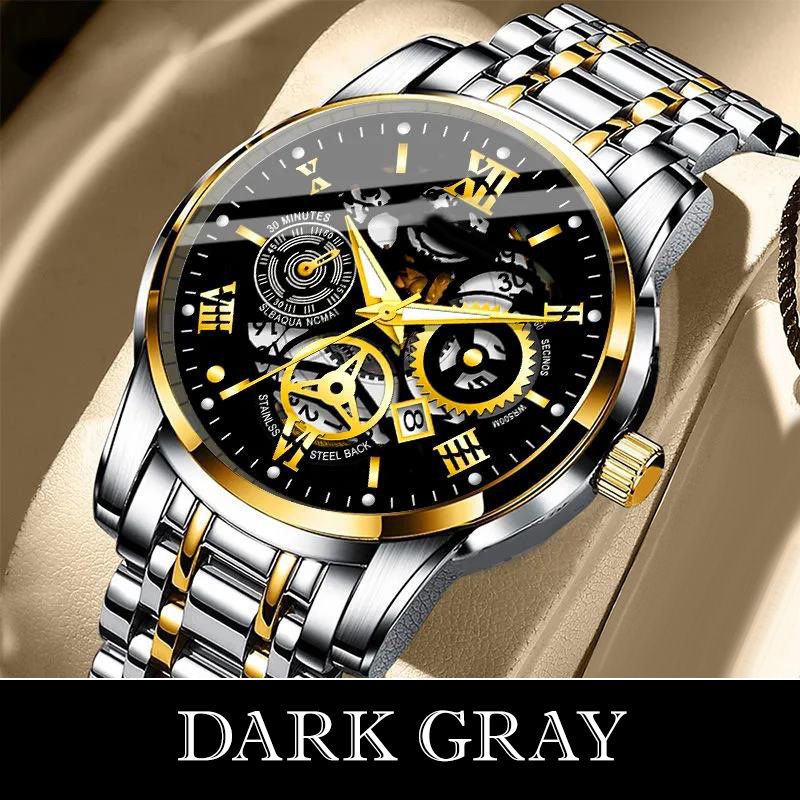 ⌚Ograniczona czasowo oferta - 50% zniżki! 🔥Męski wodoodporny zegarek mechaniczny z mechanizmem Roman Skeleton