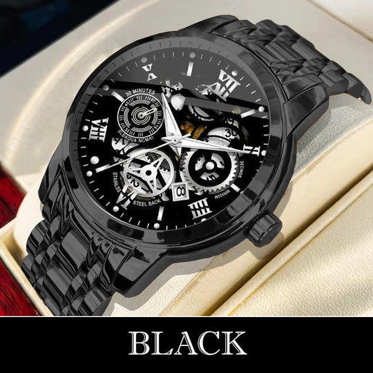 ⌚Ograniczona czasowo oferta - 50% zniżki! 🔥Męski wodoodporny zegarek mechaniczny z mechanizmem Roman Skeleton