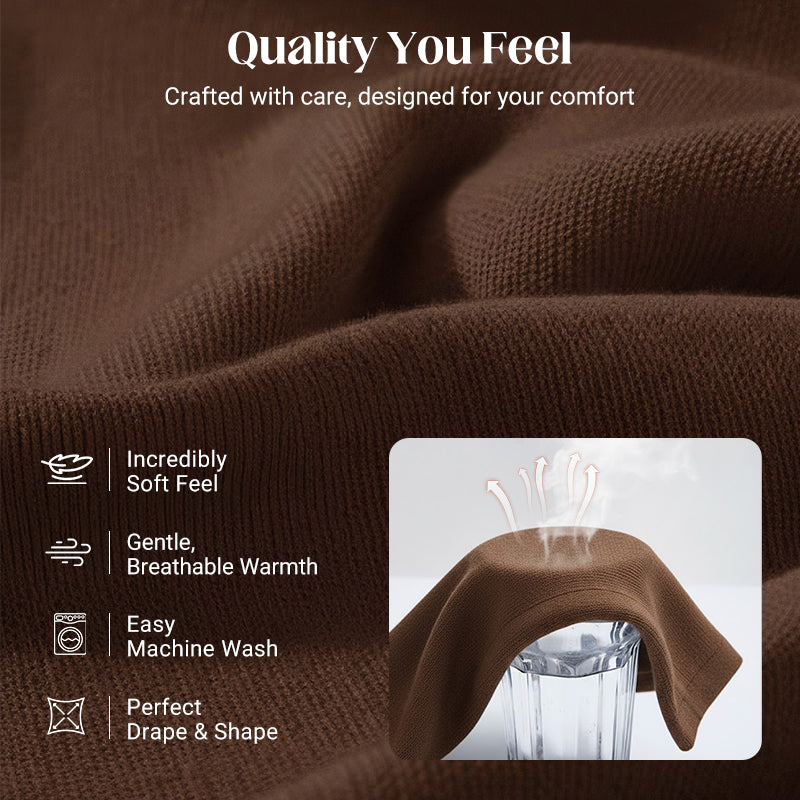 🔥 39% OFF! NEW! Women's 2-piece set – Asymmetrical sweater + wide-leg pants, relaxed fit and soft fabric, ultra comfortable 👚✨