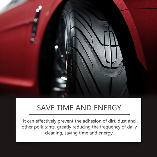 ✨ Tire wax – restores black gloss, blocks UV, repels dirt. Easy & quick!