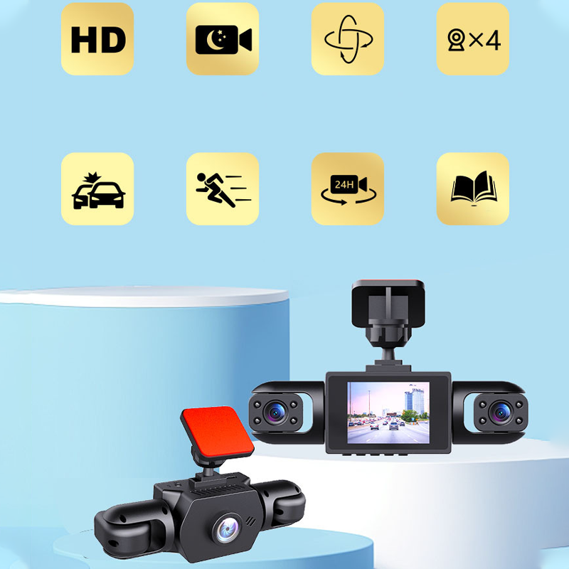 ⏳Limited-time 50% off⏰4-Lens 360° View Car Dash Cam🚗📹