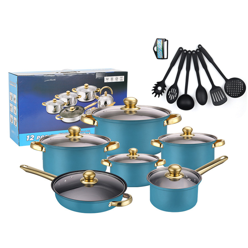 🔥Paskutinę dieną taikoma 50 % nuolaida🔥Nerūdijančio plieno nelimpančių virtuvės reikmenų rinkinys