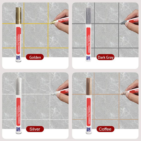🔧 BUY 1 GET 1 FREE! 🎉 Ceramic Tile Grout Pen – Mold-Resistant, Waterproof & Permanent Finish 🛡️📦