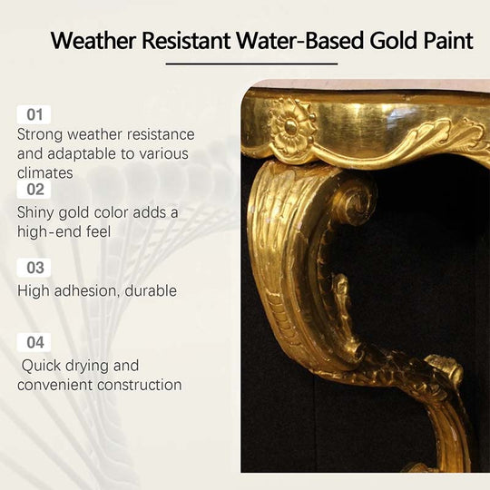Water-Based Weather-Resistant Gold Paint
