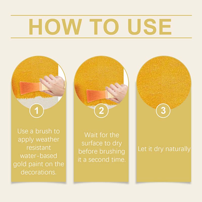 Water-Based Weather-Resistant Gold Paint