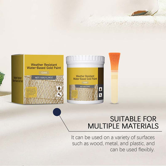 Water-Based Weather-Resistant Gold Paint