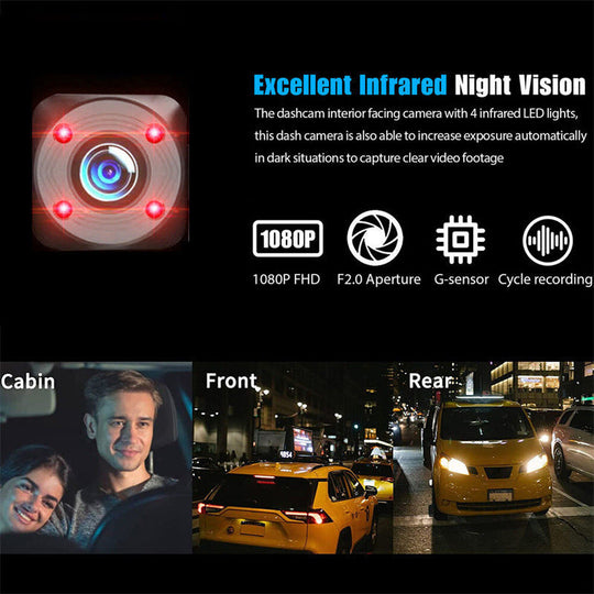 🔥🎁Ново пристигане 50% ОТСТЪПКА HD 1080p автомобилен рекордер с камера за заден ход