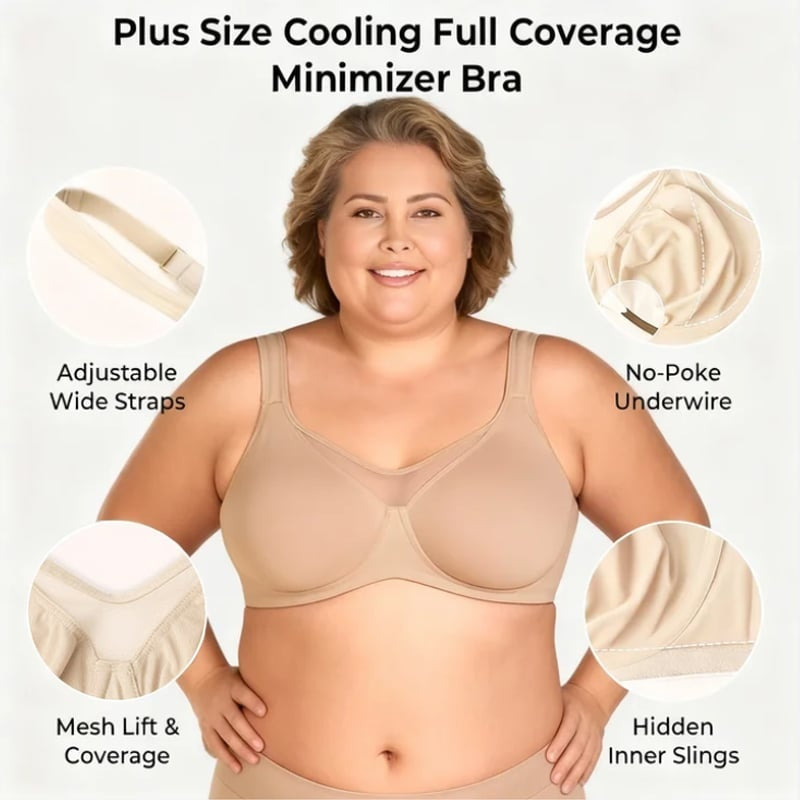🔥Last Day Special Price £7.99💐Women's Elegant Sheer Full Coverage Plus Size Bra