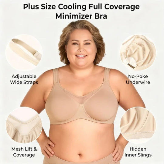⏳💐Hot Sale 50% OFF !!🖤Women's Elegant Sheer Full Coverage Non-padded Plus Size Bra