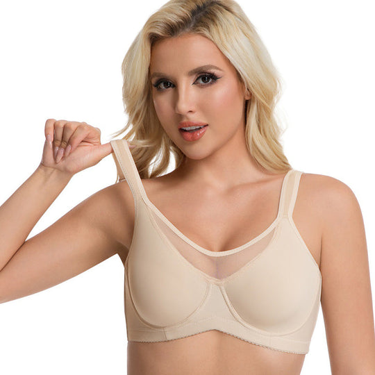 ⏳💐Hot Sale 50% !!🖤Women's Elegant Sheer Full Coverage Non-padded Plus Size Bra