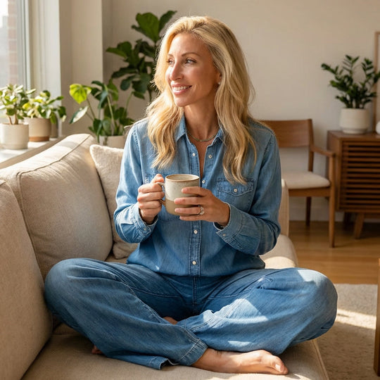 2026 New Year Special Offer 💕Women’s Faux Denim Pajama 2-Piece Set